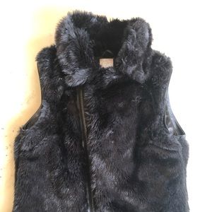 John & Jenn faux fur biker vest